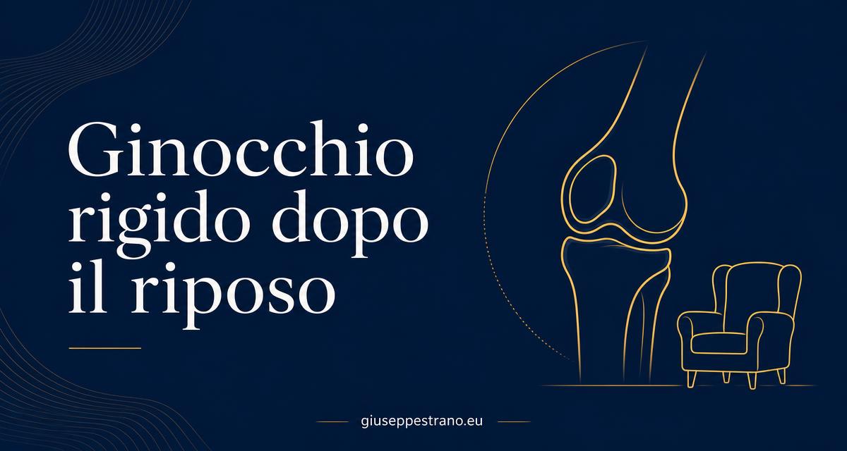 Ginocchio rigido dopo essere stati fermi: il campanello dell'artrosi iniziale