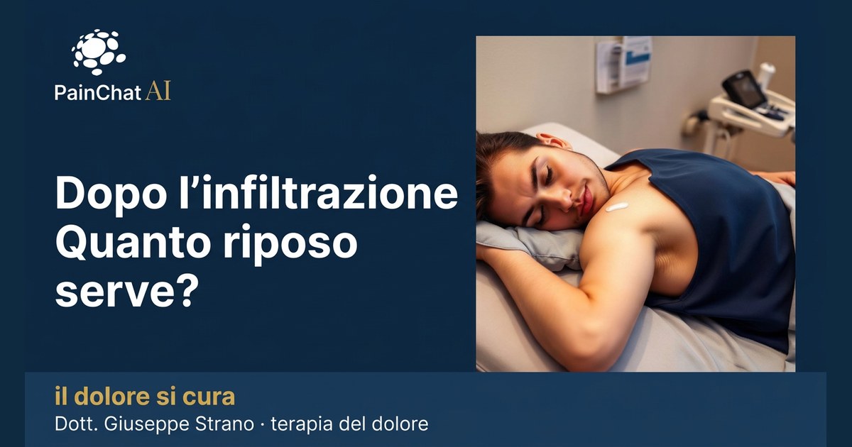 Dopo un'infiltrazione bisogna stare a riposo? Quanto e cosa si può fare